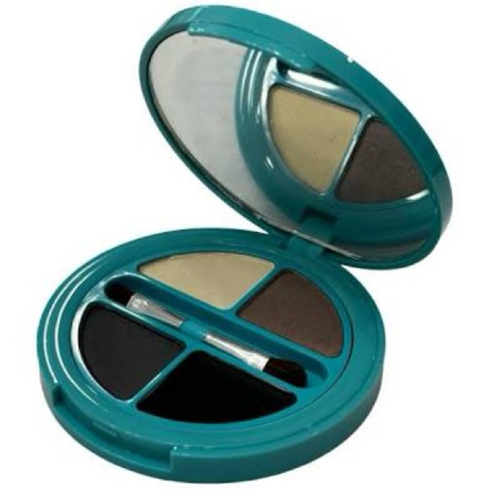 Metallic Teal Eyeshadow Quad with Mirror and Applicator